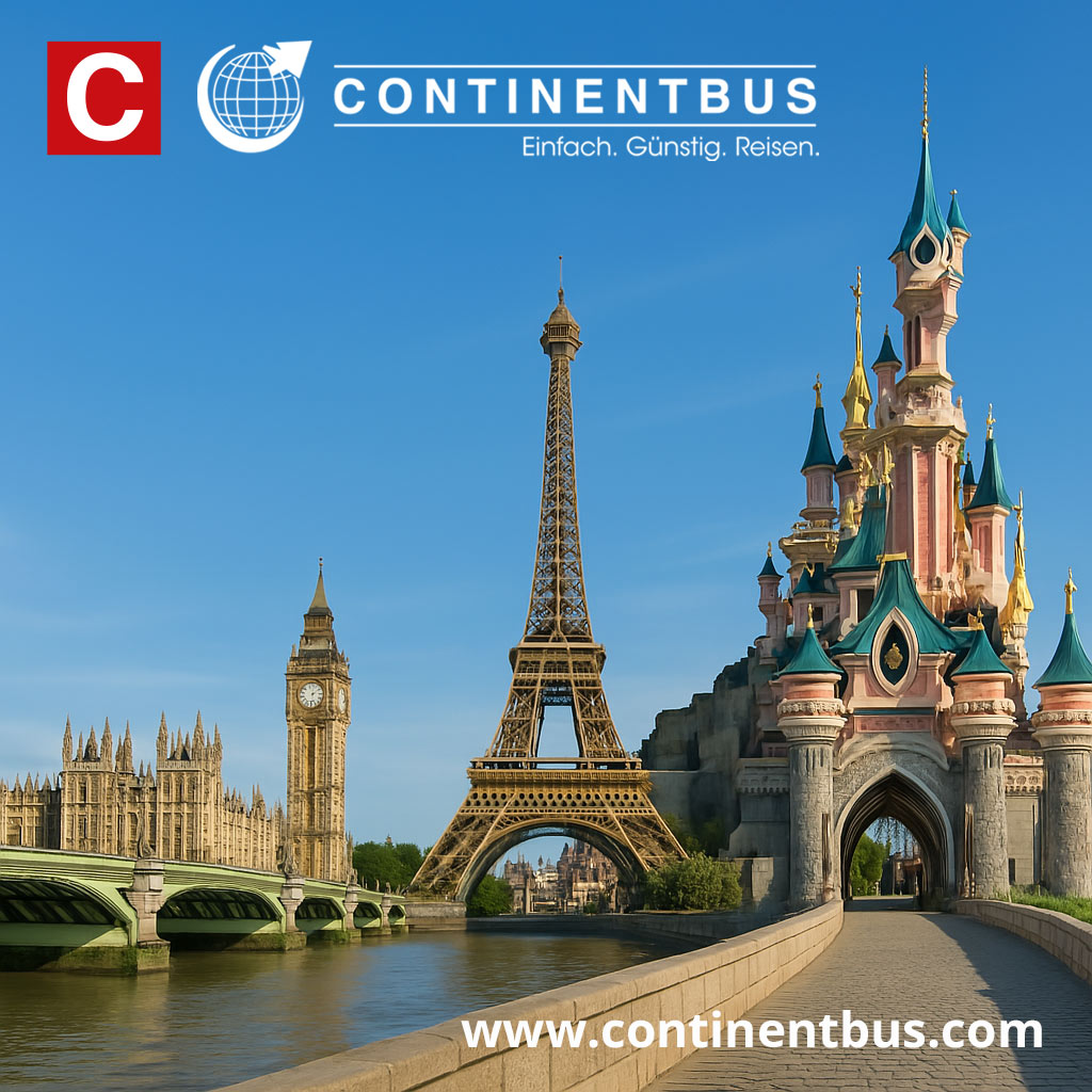 Deutschlands führende Busreisen mit CONTINENTBUS: Entdecke London, Paris & mehr mit den Besten